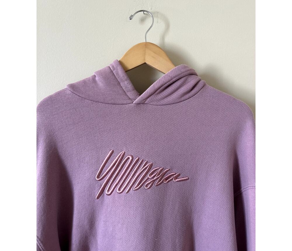 Purple Pink Muave Oversized YoungLA 510 Wavy Heavyweight Hoodie Men's Small
